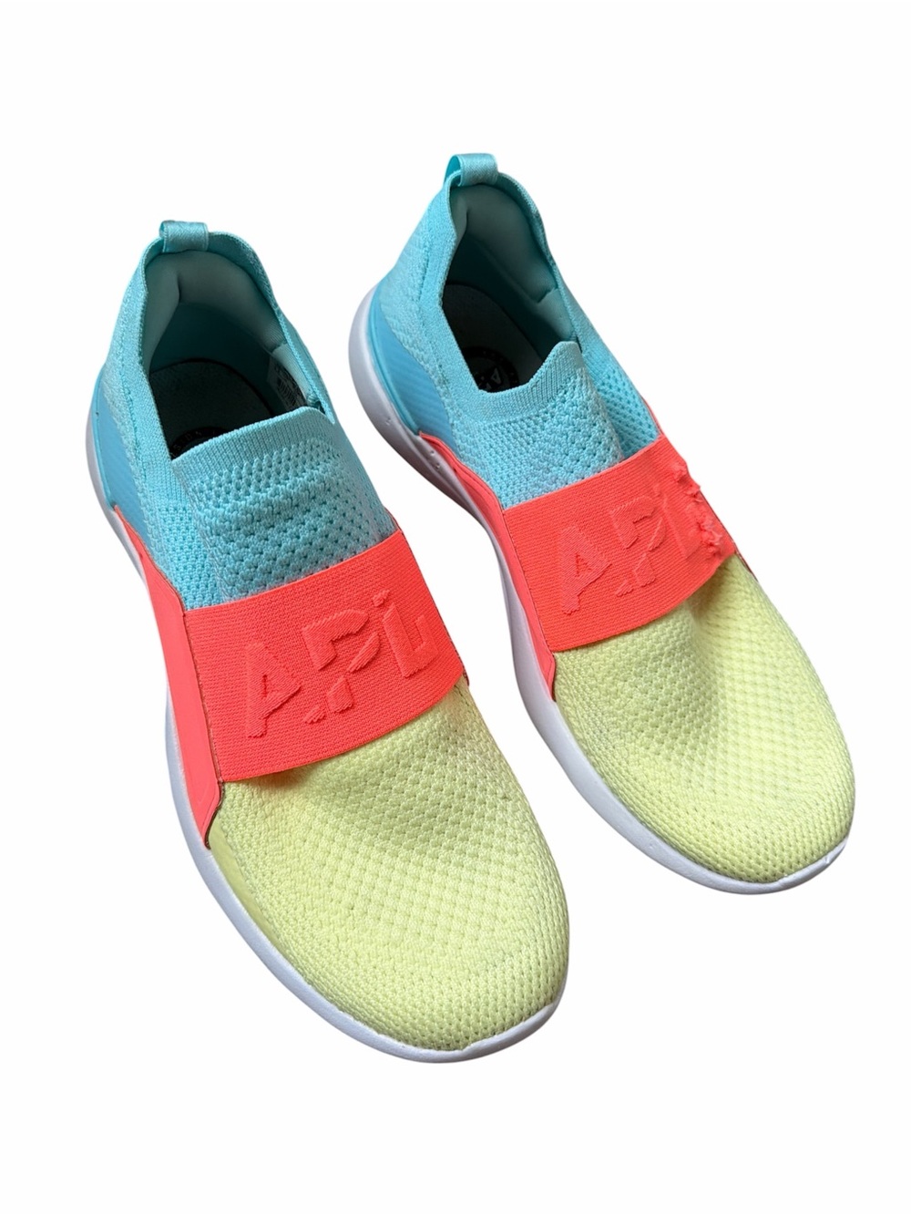 APL TechLoom Bliss Slip-On Sneakers Women’s 8.5 Aqua Neon Lightweight